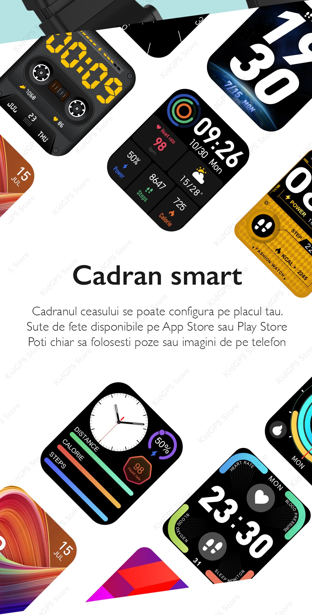 Ceas smartwatch femei TechON DT94 Plus+, Auriu Ceas smartwatch femei TechON DT94 Plus+, Auriu